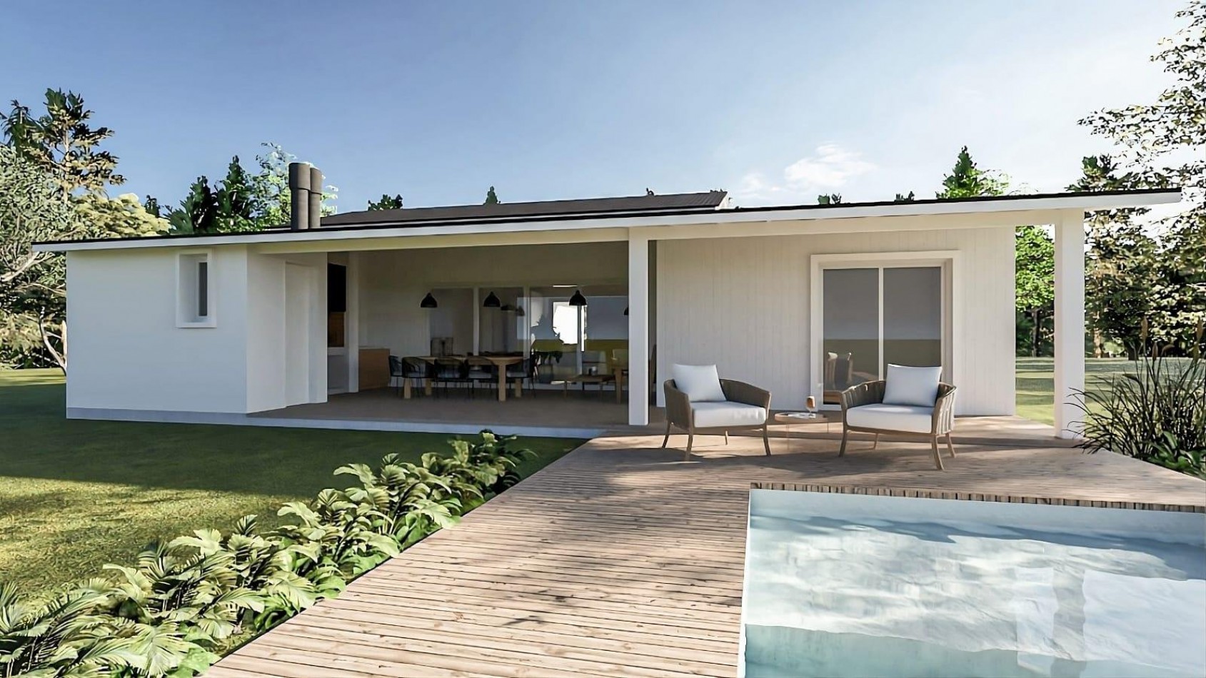 Casa 5 ambientes  a estrenar, barrio Ecuestre. Costa Esmeralda.