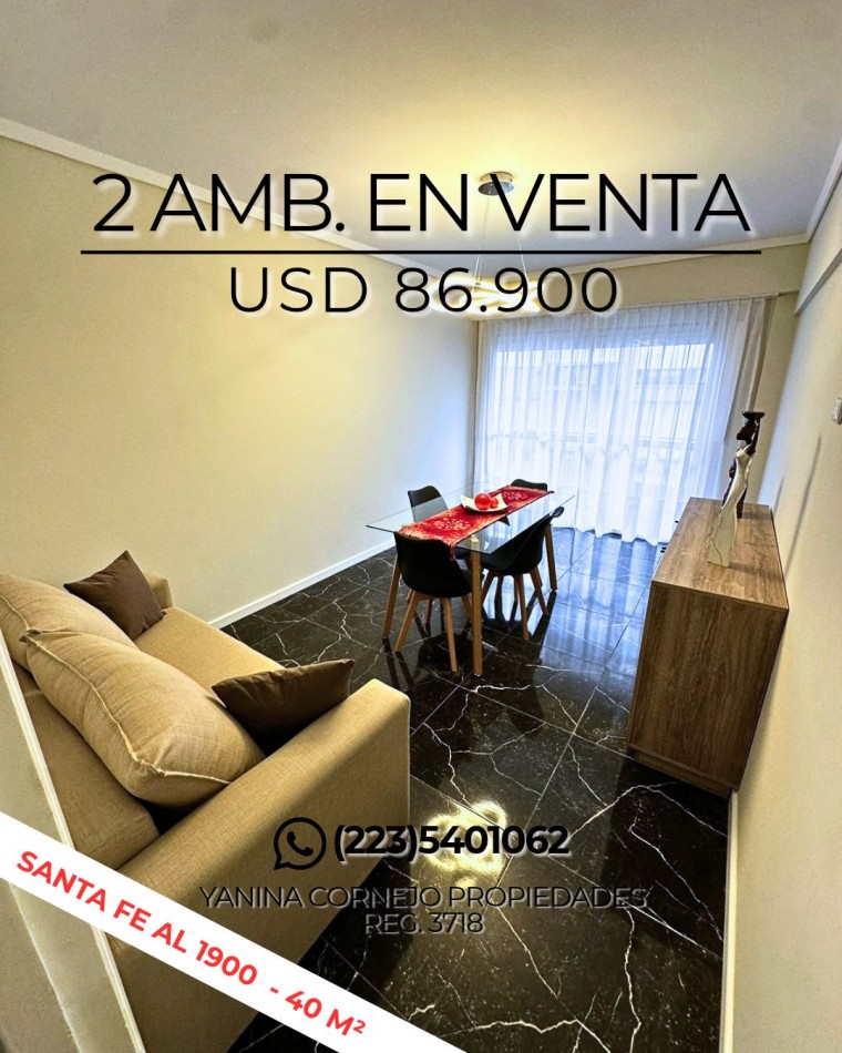 2 AMBIENTES CON BALCON- SANTA FE AL 1900
